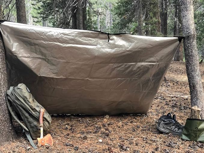 Arcturus Insulated Tarp, Reusable Heavy Duty Thermal Survival Blanket – 60x82in, Reflects 90% Body Heat, Waterproof, Windproof, 3-Layer Design, Reinforced Grommets, Desert Camo