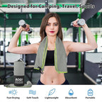 BOGI Microfiber Travel Sports Towel-Quick Dry Towel, Soft Lightweight Microfiber Camping Towel Absorbent Compact Travel Towel for Camping Gym Beach Bath Yoga Swimming Backpacking (M:40''x20''-Grey)