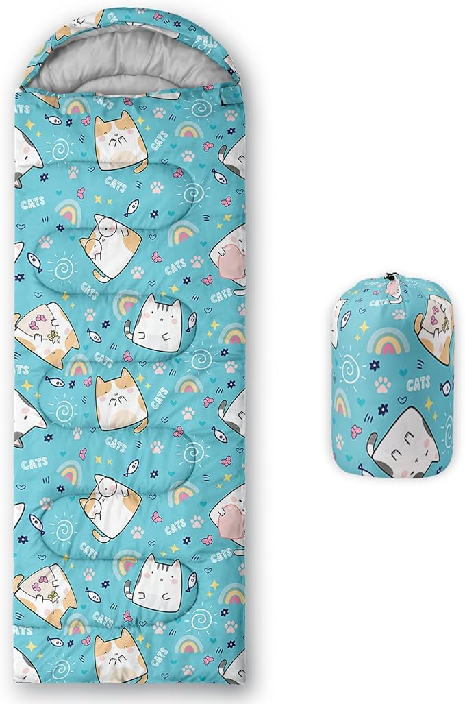 BSNTHO Camping Sleeping Bags,3 Season Warm & Cool Weather,Lightweight,Waterproof Sleeping Bags for Adults & Kids,Traveling,and Outdoors,Camping Gear Equipment