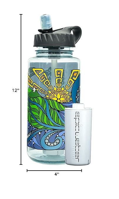 Epic Water Filters Nalgene OG Water Bottle with Filter, USA Made, BPA Free, Removes 99.99% Tap Water Contaminants, Forever Chemicals