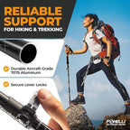 Foxelli Lightweight Trekking Poles – Compact Walking Sticks with Quick Locks, Ergonomic Cork Grip & All-Terrain Accessories – Adjustable Collapsible Poles for Travel & Hiking