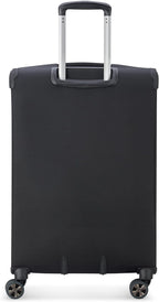 DELSEY PARIS Helium DLX Softside Expandable Luggage with Spinner Wheels, Black, Checked-Medium 25 Inch