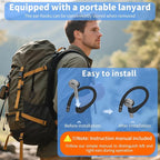 Anti-Slip Ear Hooks for Galaxy Buds 3 Pro (2024) & Galaxy Buds 3 FE (2025), Comfortable Fit | Sports Anti-Loss | Memory Titanium Alloy Ear Hooks Compatible for Samsung Buds 3 Earbuds w/Lanyard, Black