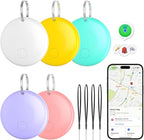 JTD Air Tracker Tags 5 Pack for Find My, 2026 Upgraded with IP68 Waterproof Item Finder with Left-Behind Alert, 5 Colors for Keys, Luggage, Backpack, Wallet. iOS Only.