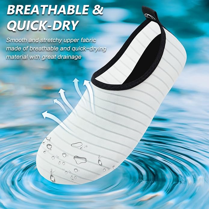 Deevike Water Shoes for Women Men Barefoot Quick-Dry Aqua Socks Slip-on for Beach Swim Surf Yoga Exercise