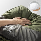 Night Cat Camping Sleeping Bag for Adults 3 Seasons Portable Lightweight Backpacking Hiking Traveling Indoor Outdoor Temperature 5-15℃ 2.6x6.3ft Switch to a Quilt or Blanket
