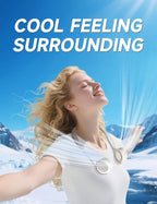 Portable Neck Fan, Hand-Free Fan, 5 Speeds, Foldable, Twistable, Lightweight, Rapid Cooling, Fashion, Quiet, Rechargeable, Summer Gift (White)