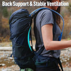 Night Cat Internal-frame Hiking Backpack: 30L Camping Backpack for Men Women Lightweight Waterproof Rain Cover Blue