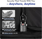 SURE LOCK TSA Approved Combination Luggage Locks with Open Alert Indicator – Durable Zinc Alloy Cable Travel Locks with Large Easy-Read Dials for Suitcases, Backpacks & Gym Bags（ Four Colour）