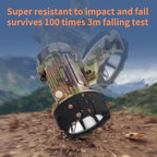 BUYSIGHT Rechargeable Spotlight Flashlight,Super high lumens Hand held Spotlight Waterproof Flashlight Hunting Lamp with red Filter (Camouflage Grey)