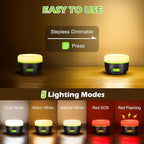 Sinvitron LED Camping Lantern Rechargeable with Remote Control - 1000LM 150H Runtime Tent Light, 5200mAh Water-Resistant Emergency Light for Hurricane Power Outages, Hiking Home