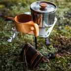 Ruck & River Camping Table - Compact and Lightweight 8"x8" Aluminum Top with Cup Holders, Adjustable Height, Easy to Assemble, Portable Outdoor Table for Camping, Hiking, Fishing, Beach, Hammock