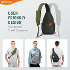 SKYSPER Sling Bag RFID Anti-Theft Crossbody Bag Recycled Travel Cross Body Bag Shoulder Sling Daypack