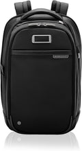 Briggs & Riley Slim Backpack for Women & Men - Laptop Backpack, For Work & Travel, Carry On Size, Lightweight & Durable, Padded Straps, Fits up to 14" Laptop - @work Collection, Black