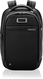 Briggs & Riley Slim Backpack for Women & Men - Laptop Backpack, For Work & Travel, Carry On Size, Lightweight & Durable, Padded Straps, Fits up to 14" Laptop - @work Collection, Black
