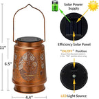 Solar Lanterns Outdoor Waterproof Rooster Garden Decorations Gifts for Women Gifts for Mom Grandma Birthday Gifts Hanging Solar Lanterns Outdoor for Garden Decoration, Patio, Lawn, Pathway