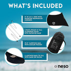 Neso Gigante - Portable Beach Tent - Ideal to Enjoy with Family and Friends - UPF 50+, Water-Resistant, and Lightweight - Black, 11' x 11'