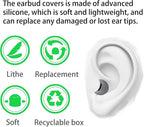 Earbud Replacement Tips Silicone Earbud Tips Ear Tips Fit Most in-Ear Earbuds(Inner Hole 3.8mm -5.1mm) Headphone Earbud Rubber Tips Eartips 9 Pairs S M L