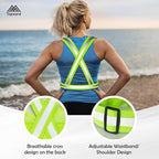 Running Vest Chest Phone Holder for Women Men, Reflective Vest Safety Gear for Dog Walking Cycling - Adjustable Waist/Shoulder