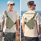 Anti Theft Crossbody Travel Bag for Women Men,Multi-pocket Crossbody Bag,Slim Sling Bag with Adjustable Strap