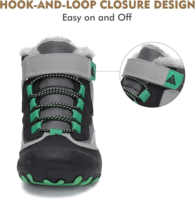 Mishansha Kids Hiking Boots Toddler Girls Boys Hiking Shoes Water-Resistant Anti-Collision Non-Slip Athletic Outdoor Trekking Boots