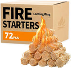 72 Pieces Fire Starter for Fireplace, Waterproof - Natural Fire Starters, for BBQ, Pizza Oven, Fire-Pit, Campfire, Camping Charcoal Starter, Quick Light Wood Firestarter for Wood Stove