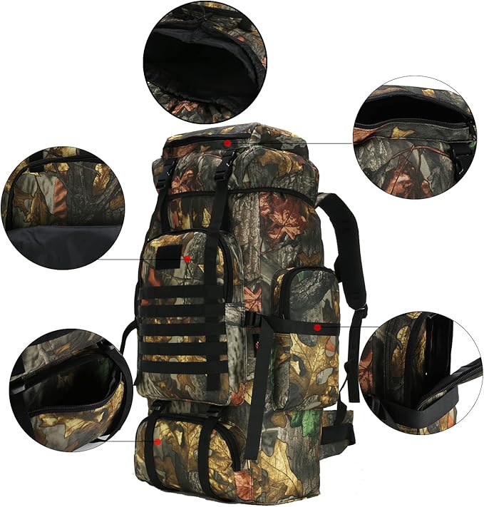 Hiking Backpack for Men 70L/100L Camping Backpack Military Rucksack Molle 3 Days Assault Pack for Climbing