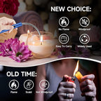 2 Pack Electric Candle Lighter Flameless Arc Windproof Flexible Long Neck USB Rechargeable Lighter for BBQ Grill Fireworks Camping.(Blue)