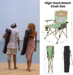 Camping Chair for Adults 350 LBS Support Camp Chair 2PCS with Breathable Mesh Back Fabric with Arm Rest Cup Holder and Portable Carrying Bag