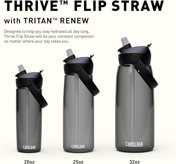 CamelBak Thrive Flip Straw Tritan Renew Water Bottle Cove, 32oz