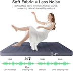 4" Ultra-Thick Self-Inflating Sleeping Pad with 3-in-1 Rechargeable Pump, Air Adjustable Foam Camping Mattress, 9.5R Heavy-Duty Double Sleeping Pad for Car, Truck, Van, Rooftop Tent – 4-Season Use