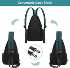 MOSISO Sling Backpack Travel Hiking Daypack, Crossbody Convertible Sling Bag with Front Pocket One Shoulder Chest Bag