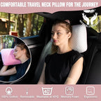 Travel & Camping Comfortable Memory Foam Pillow – Easy to Carry Portable Bag – Temperature Regulating Pillow Case (Pink + Extra Cover)