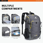 SKYSPER Packable Hiking Backpack 30L Lightweight Daypack Travel Backpacks for Women Men（Darkgrey）