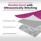 Sherpa Warm Outdoor Camping Blanket - Waterproof Stadium Blanket for Cold Weather, Camp, Sports Mom and Concert - Camping Quilt 80" X 58" (Rose Purple)