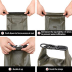 Waterproof First Aid Kit Roll Top Boat Emergency Kit with Waterproof Contents for Fishing Kayaking Boating Swimming Camping Rafting Beach Green