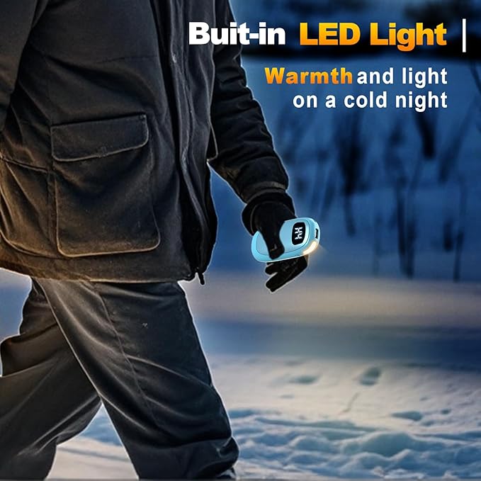 Hand Warmers Rechargeable - Electric Hand Warmers, Max 20 Hrs Warmth 4 Levels Heat Up to 131℉, Dual-Side Heating Portable Reusable Pocket Heater 2 Pack for Raynauds, Hunting, Camping, Golf