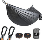 NATUREFUN Ultra-Light Travel Camping Hammock | 300kg Load Capacity,Breathable,Quick-Drying | 2 x Premium Carabiners,2 x Nylon Slings Included | Outdoor Indoor Garden