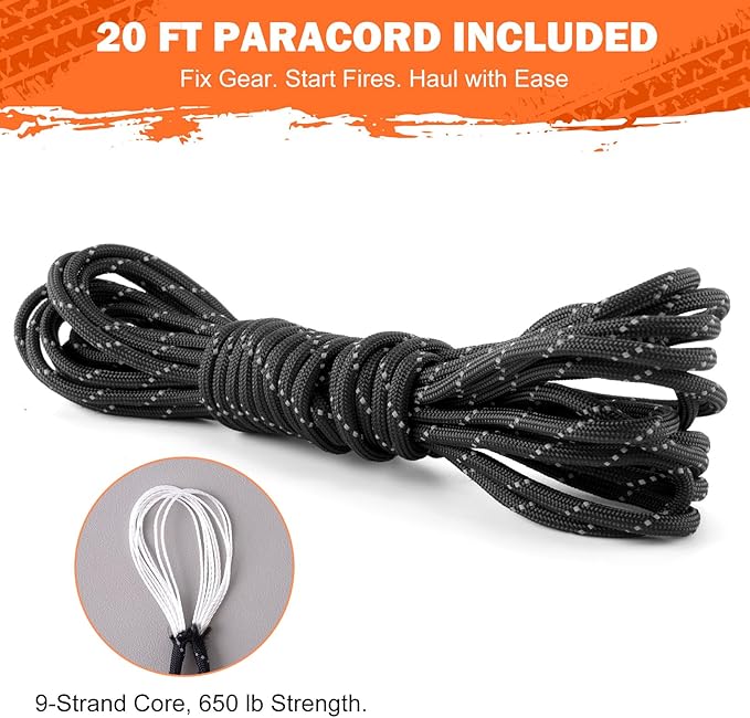 Emergency Survival Tent Life Shelter - 2 Person Mylar Emergency Shelter Tube Tent with Emergency Whistle & Paracord, All-Weather Essential Survival Gear for Camping, Hiking & Survival Kits