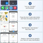 Wallet Tracker Card (iOS Only), Rechargeable Bluetooth Smart Tracking for Apple Find My Compatible Anti Tracker for Men Women Slim Item Locator for Purse Passport Key Luggage Tag (1Pcs/THKS FLR)