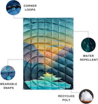 Camping Blanket,Lightweight Puffy Printed Camping Blanket Packable Outdoor Blanket for Camping,Traveling, Stadium, Hiking, Picnics