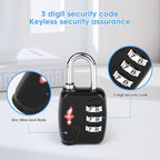 TSA Locks 2-Pack - Easy-to-Remind Combo Locks for Kids & Seniors, Zinc Alloy Travel Locks for Luggage, Gym Lockers, School Backpacks, TSA Approved (54g Ultra Lightweight, 2.36in Compact)