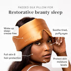 DROWSY Silk Sleep Mask. Face-Hugging, Padded Silk Cocoon for Luxury Sleep in Total Darkness. (Pumpkin Spice)