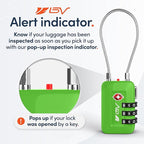 TSA Accepted Luggage Travel Lock, Set-Your-Own Combination Lock for School Gym Locker, Luggage Suitcase Baggage Locks, Filing Cabinets, Toolbox, Case (Green, 1 Pack)