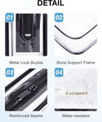 BAGSMART Clear Toiletry Bag, 3-Pack TSA Approved Travel Toiletry Bag Carry On Travel Accessories Bag Airport Airline Quart Size Bags water-resistant Makeup Bag for Women