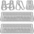 Carabiners Clip Spring Snap Hook,Heavy Duty Galvanized Steel(10&120PcsM6,50PCSM8&30PCSM10) Carabiner,Safety Quick Links Snap Hooks,Spring Clips for Swing Hammock Camping Keychain Outdoor
