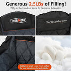 Overmont Oversized XL Camping Chair for Adults - 400lbs Support Heavy-Duty Padded Folding Chair with Side Pocket Cup Holder Cooling Bag for Outdoor Sports Garden Beach Fishing Lawn Black