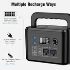 Portable Power Station 350W, Powkey 260Wh/70,000mAh Backup Lithium Battery, 110V Pure Sine Wave Power Bank with 2 AC Outlets, Portable Generator for Outdoors Camping Travel Hunting Emergency