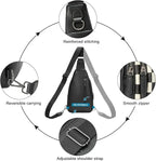 CLUCI Crossbody Bags for Women Men,Leather Sling Bag Cross Body Backpack for Woman Gifts for Women Birthday Unique