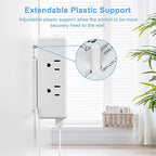 Surge Protector Outlet Extender, 6 AC Outlets & 3 USB Ports (3.1A), 2700J ETL Listed, Triple-Sided Wide-Spaced, 1875W 15A, Flame Retardant ABS+PC, for Home Office Kitchen Bedroom (White)